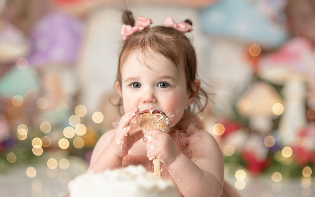 A Whimsical “My Fairy First Birthday” Cake Smash Session | Lincoln, Nebraska Photographer